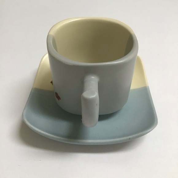 Japanese Pottery Espresso Coffee Cup & Saucer Tea Cup Mod Cherry Blossom Floral - Picture 15 of 15